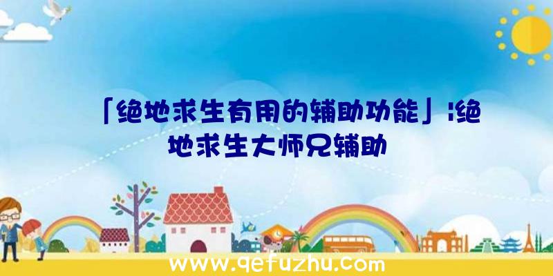 「绝地求生有用的辅助功能」|绝地求生大师兄辅助
